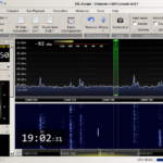 Screenshot SDR Console: spektroskop, vodopár a nastavenie filtrov Screenshot SDR Console: spektroskop, vodopár a nastavenie filtrov