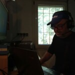 Vlado OM3BY pri vysielaní v conteste Vlado OM3BY