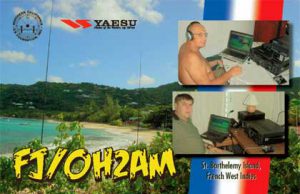 Un paquete de la oficina de QSL FJ/OH2AM QSL
