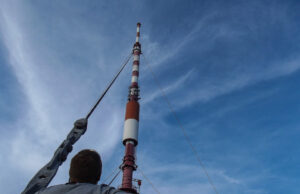 Pohľad na stožiar na Kráľovej holi