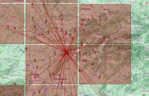 VKV PA - Octubreen octubre VKV PA a distancias más cercanas Mapa spojení v októbrovom VKV PA na bližšie vzdialenosti