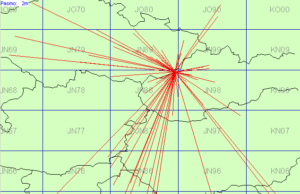 Smerová mapa spojení vo VKV PA jún 2021
