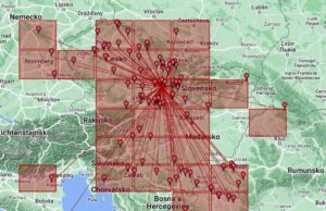 Mapa spojení vo VKV PA 10/2023